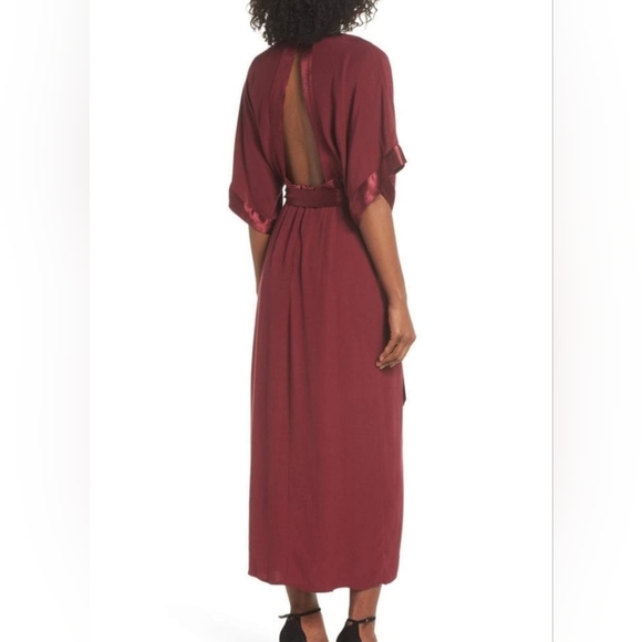 Adelyn Rae - Kimono dress in burgundy, size XS - Picture 2 of 5